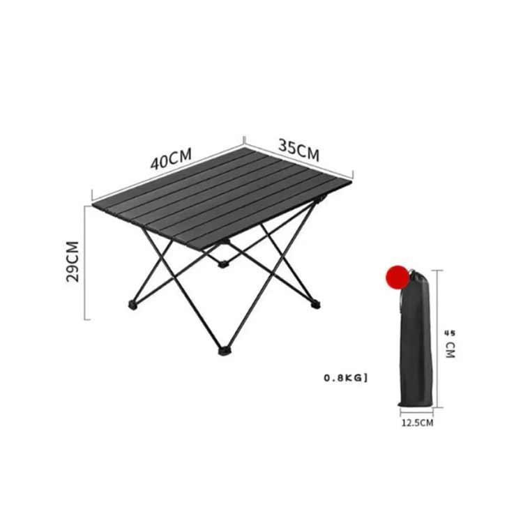 折りたたみテーブル テーブル アルミ製 ロールテーブル コンパクト 軽量 耐荷重30kg 耐熱 折りたたみテーブル 収納袋付き キャンプ テーブル ア | ブランド登録なし | 04