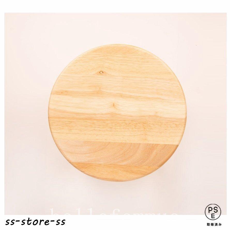 木製スツールウッドスツール丸型円形イスラウンドバーカウンターチェア家具おしゃれ安い椅子ラバーウッドゴムの木 | ブランド登録なし | 04