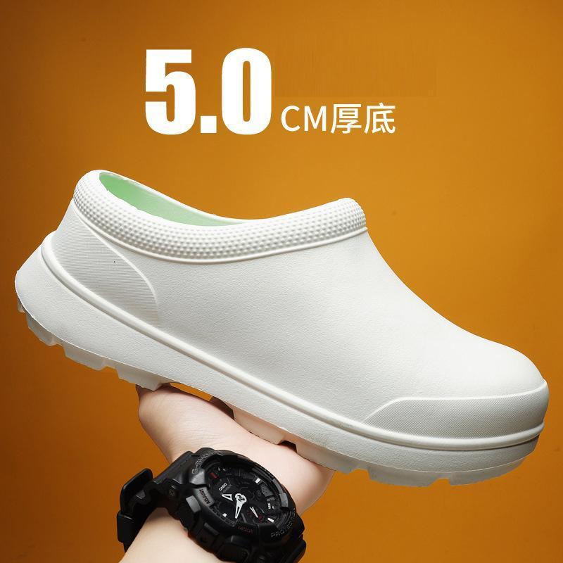 200円OFF！防水コックシューズ 厨房靴 キッチン サボ サンダル 滑りにくい レディース 飲食店 軽い おしゃれ 安い 疲れにくい 厨房シューズ 雨靴 レインブーツ | ブランド登録なし | 02