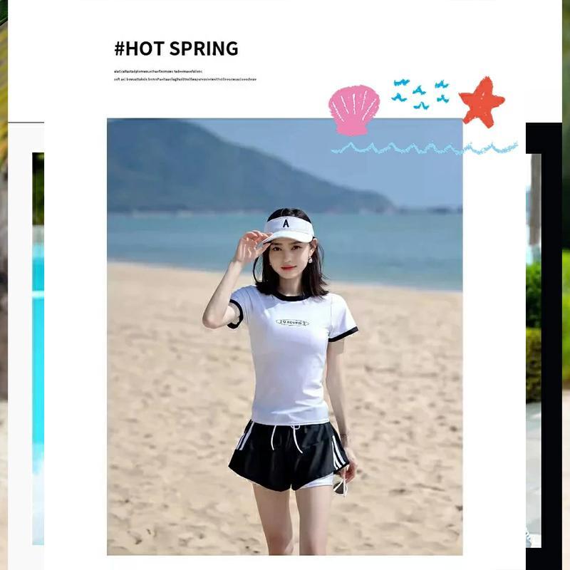 水着 レディース 体型カバー 2点セット おしゃれ 大学生 中学生 高校生 夏 ママ水着 スクール水着 セパレート 胸パッド付き ビーチ フィットネス 女性 160 S-XL | ブランド登録なし | 11