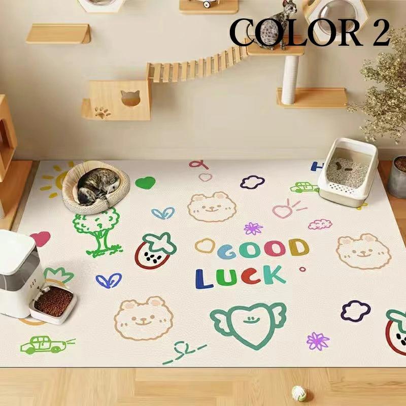 ペットマット 防水 撥水 滑らない 滑り止め 大判 ラグ カーペット プレイマット ペット 猫 犬 マット 怪我防止 傷防止 下敷きマット ペットシーツ 洗える 拭ける |  | 02