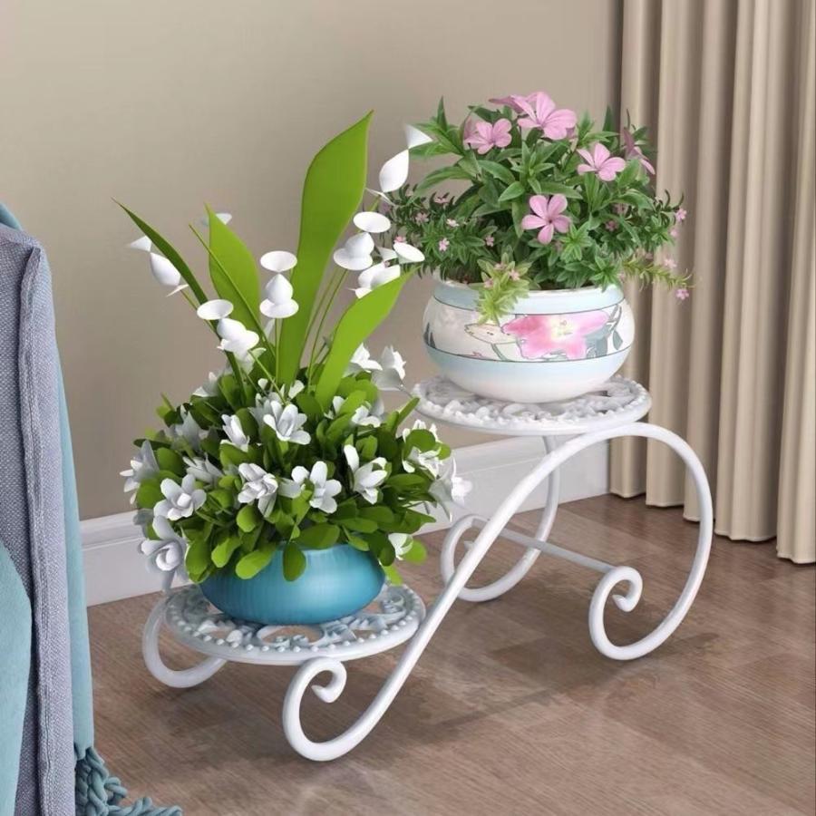 プランター台　鉢置き　アイアンフラワースタンド　ガーデニング雑貨　インテリア　室内植物置き　植木鉢スタンド　飾り台 ガーデニング　屋外 鉢植え 花 植物 | ブランド登録なし | 03