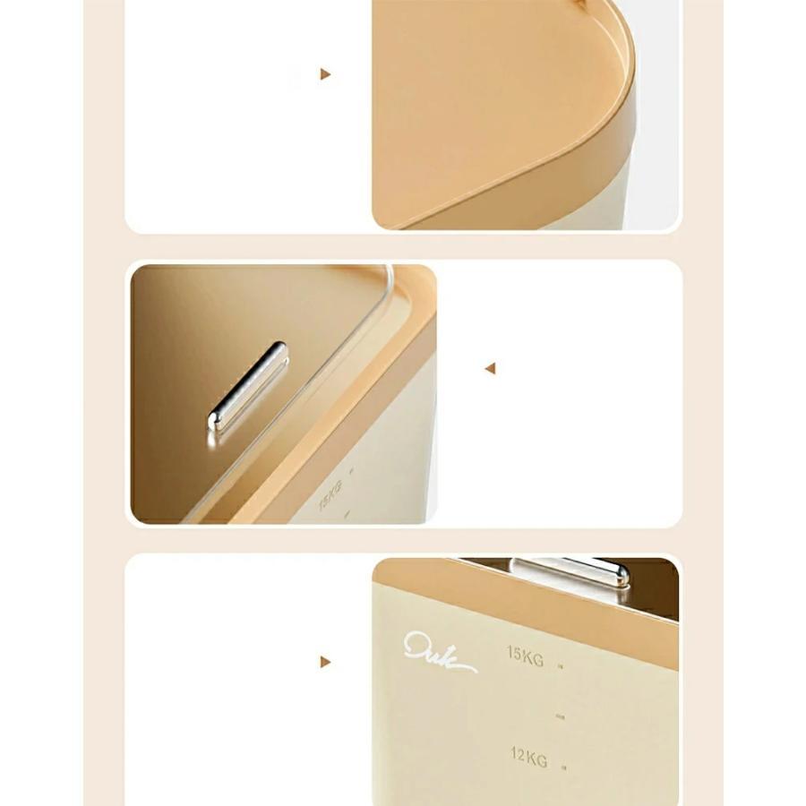 密閉 米びつ 5kg 10kg 15kg 計量カップ付き おしゃれ スリム シンク下 キッチン下 お米入れ 5kg 10kg 15kg 酸化防止 湿気防止 キッチン収納 保存 密閉容器 | ブランド登録なし | 08