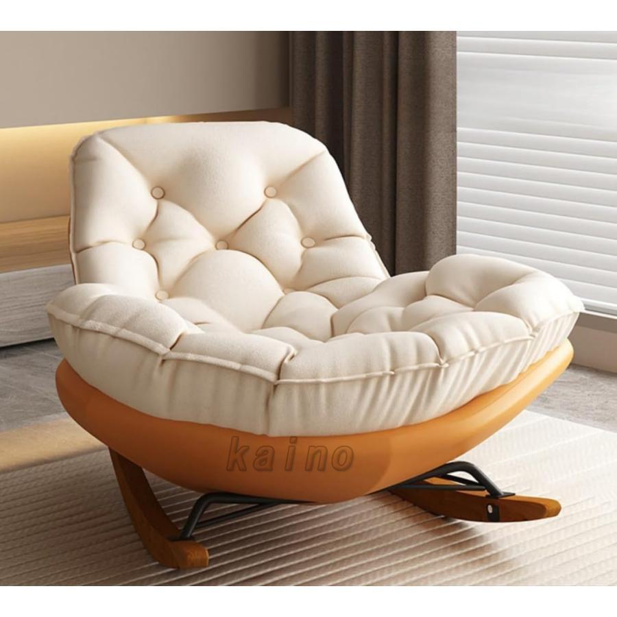 ロッキングチェア 和式シングルロッキングチェア、 おしゃれ 北欧 椅子 ゆったり 揺れる椅子 リラックスチェア ラウンジチェア リビング用 揺り椅子 丈夫 一人掛 |  | 02