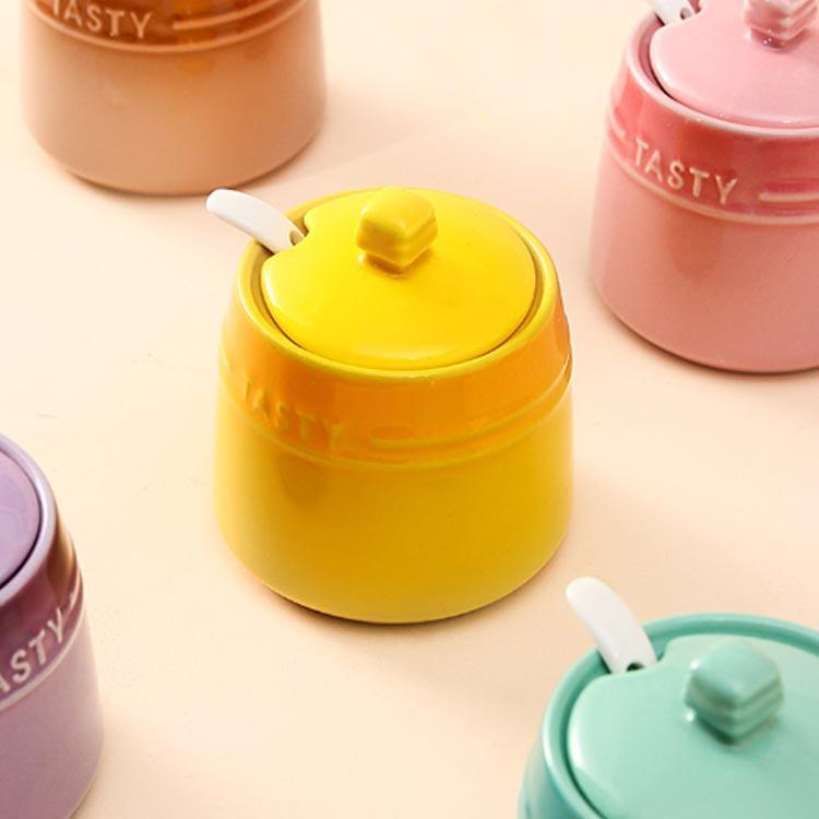 調味料入れ セラミック キャニスター 保存容器 蓋付き 陶器 シュガー