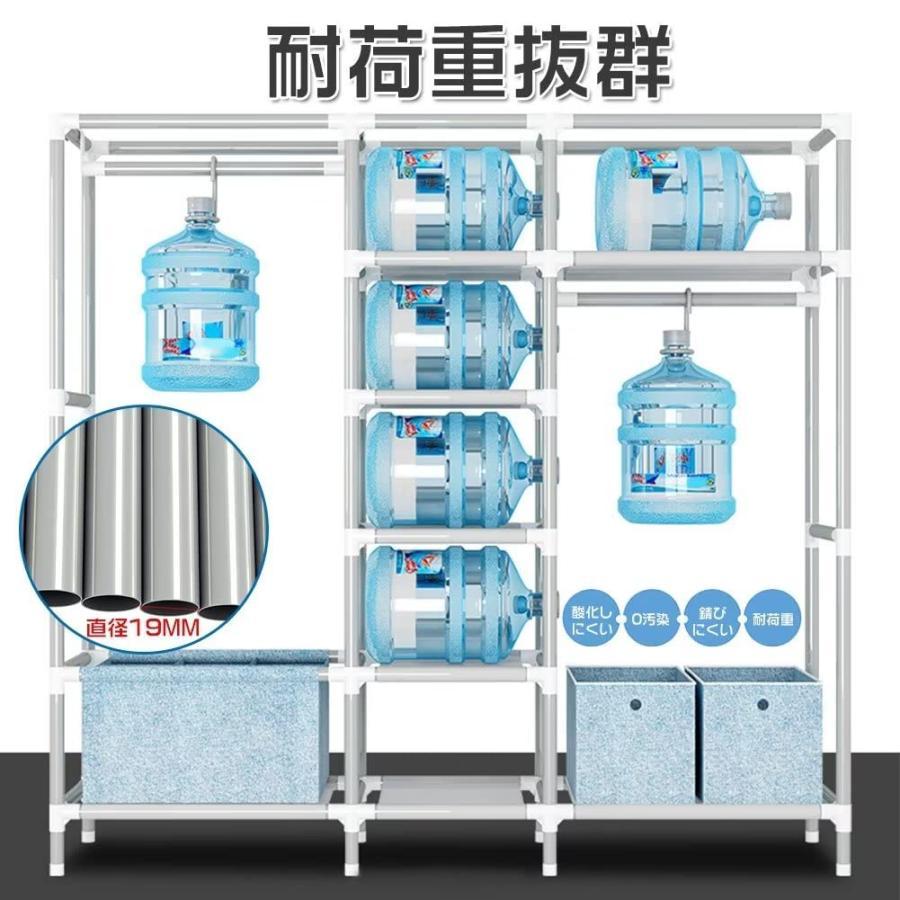 ワードローブカバー付き ワードローブクローゼット 不織布カバー 洋服ダンス メタルラック ハンガーラック大容量 組み立て式 引き出し付き 防塵 防汚 | ブランド登録なし | 04