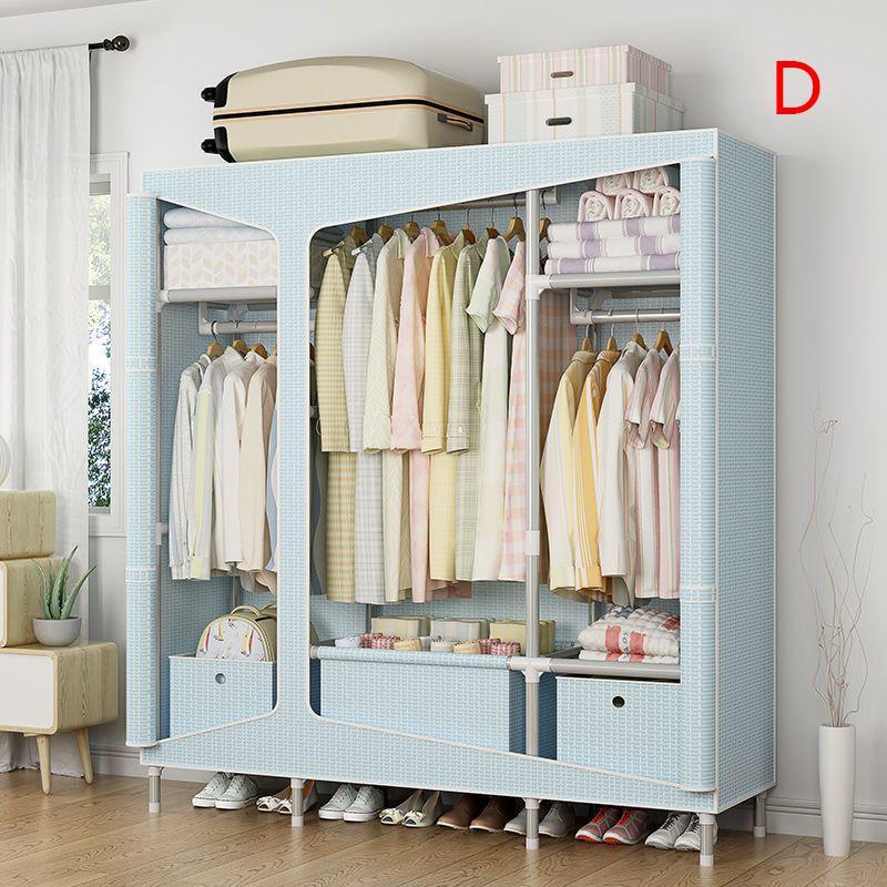 ワードローブカバー付き ワードローブクローゼット 不織布カバー 洋服ダンス メタルラック ハンガーラック大容量 組み立て式 引き出し付き 防塵 防汚 | ブランド登録なし | 09