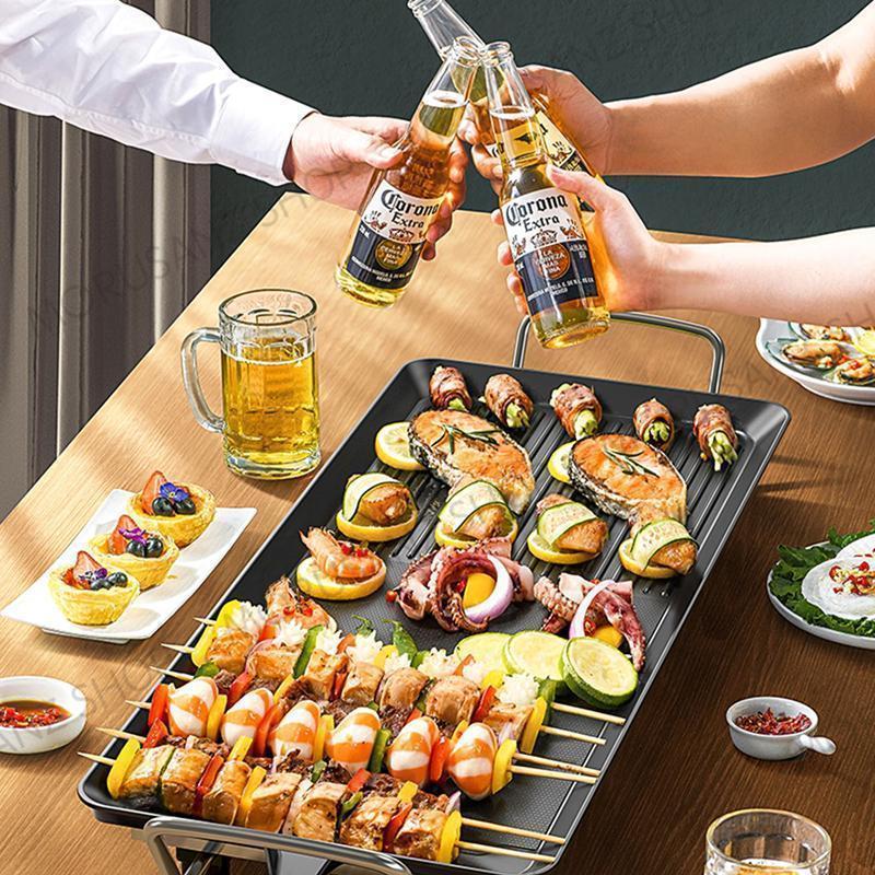 焼肉プレート 無煙 電気 ホットプレート グリルプレート波型プレート 温度調節可能 家庭用 卓上調理器 家庭用 お手入れ簡単 煙が出ない調理 1400W | ブランド登録なし | 13