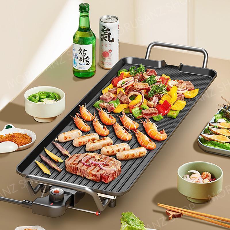 焼肉プレート 無煙 電気 ホットプレート グリルプレート波型プレート 温度調節可能 家庭用 卓上調理器 家庭用 お手入れ簡単 煙が出ない調理 1400W | ブランド登録なし | 03