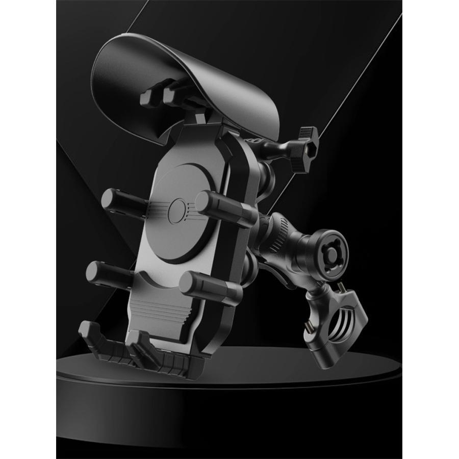 「爆買」バイク スマホホルダー qi USB ワイヤレス充電 バイク用スマホホルダー 置くだけ 充電 QI USB 電源 振動吸収 マウント 対応 |  | 01