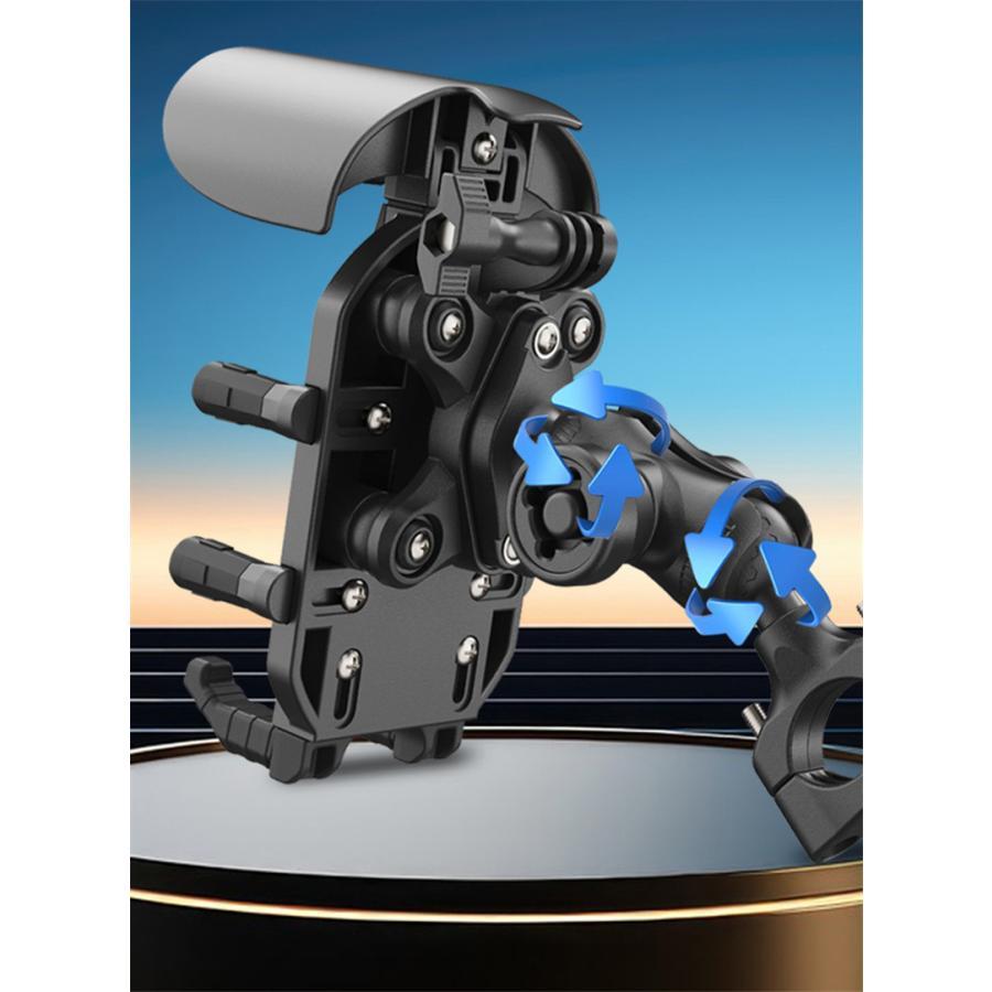 「爆買」バイク スマホホルダー qi USB ワイヤレス充電 バイク用スマホホルダー 置くだけ 充電 QI USB 電源 振動吸収 マウント 対応 |  | 05