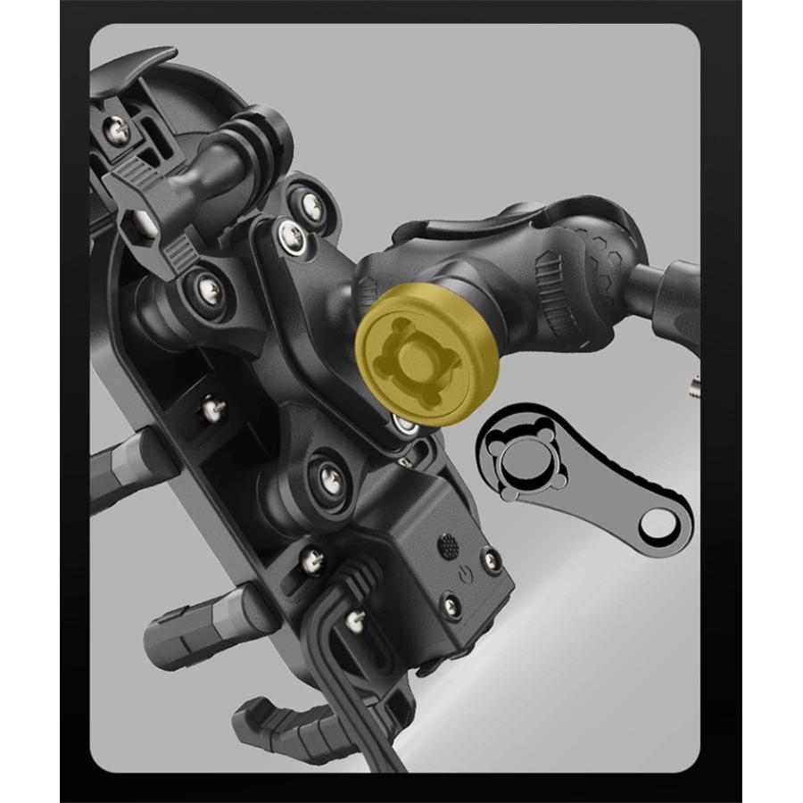 「爆買」バイク スマホホルダー qi USB ワイヤレス充電 バイク用スマホホルダー 置くだけ 充電 QI USB 電源 振動吸収 マウント 対応 |  | 06