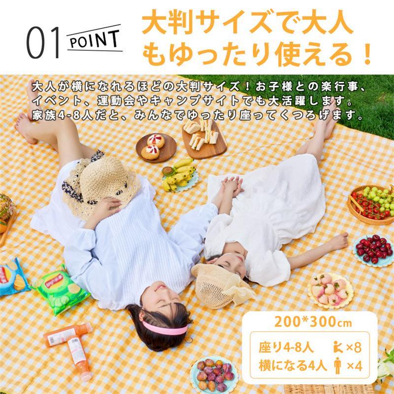 レジャーシート 大判 200x200cm 折りたたみ ピクニックマット 防水 撥水 大きい 6人 8人 軽量 お花見 遠足 おしゃれ 運動会 キャンプ | ブランド登録なし | 06