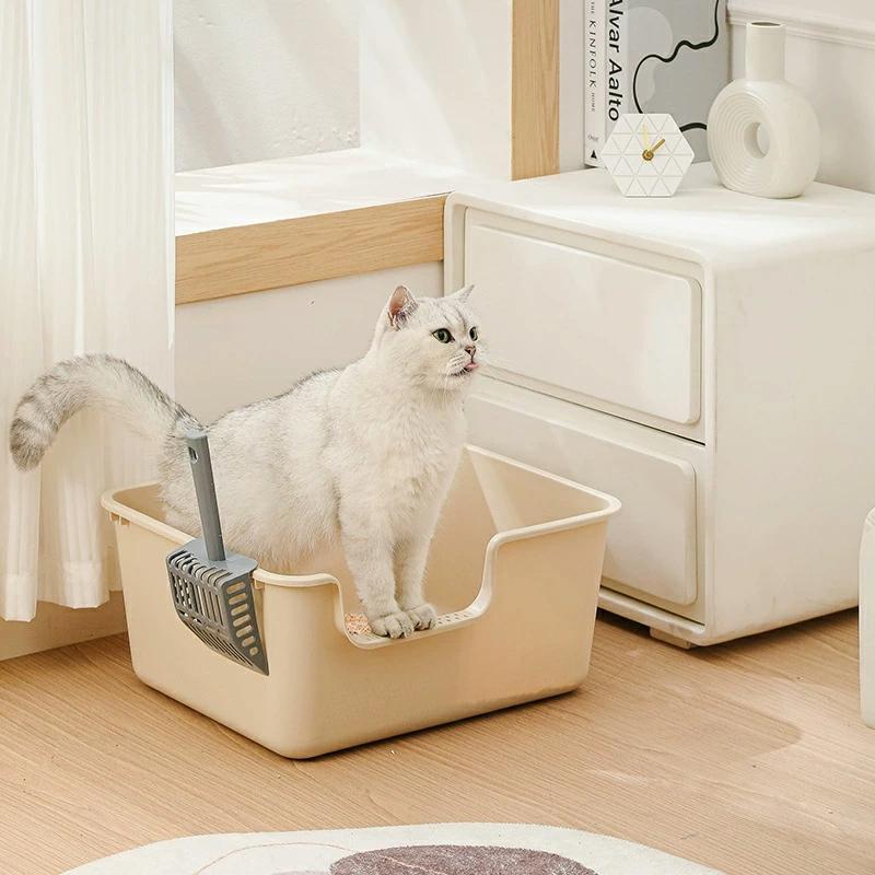 猫トイレ 子猫 飛び散らない スコップ付き 猫用トイレ かわいい 深い 大型 ネコのトイレ シンプル 飛び散り防止 掃除簡単 スペース広い ゆったり広々 おしゃれ |  | 11