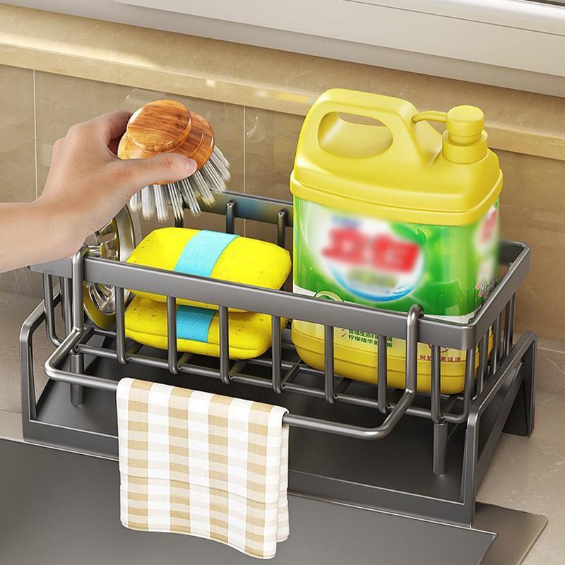 スポンジホルダー スポンジラック スポンジ置き スポンジ収納 ステンレス キッチン 水切りラック シンク上 流れる 洗剤ラック 洗剤置き 耐久性 |  | 15