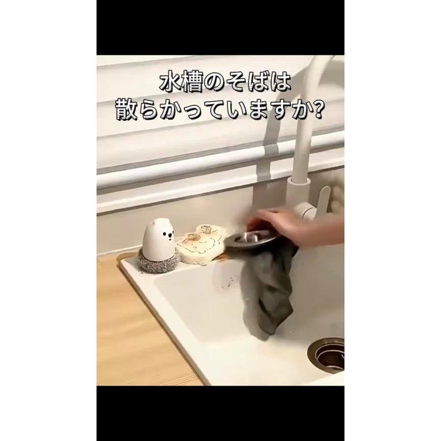 スポンジホルダー スポンジラック スポンジ置き スポンジ収納 ステンレス キッチン 水切りラック シンク上 流れる 洗剤ラック 洗剤置き 耐久性 |  | 16