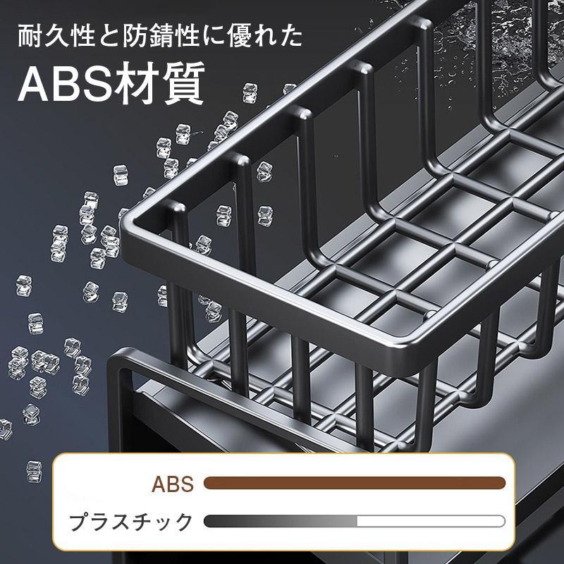 スポンジホルダー スポンジラック スポンジ置き スポンジ収納 ステンレス キッチン 水切りラック シンク上 流れる 洗剤ラック 洗剤置き 耐久性 |  | 07