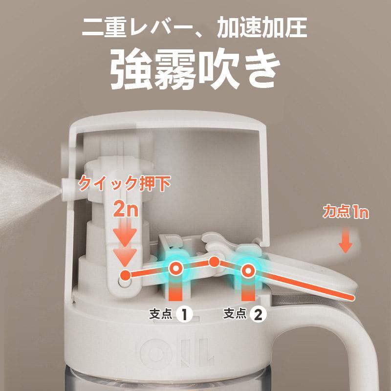 即納 オイルスプレーボトル 霧吹き ガラスオイルスプレー 透明 加圧式 多機能 食卓用調理用料理用 250ml 酢 醤油入れ 液だれしない 油さしプシードオイル 新生活 | ブランド登録なし | 02