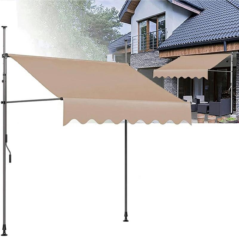 オーニングテント 幅200/250/300cm オーニング・シェード 日よけ 高さの調節が可能 巻き取り式 サンシェード ひさし 紫外線 目隠し 遮光 クールサマーオーニング | ブランド登録なし | 08