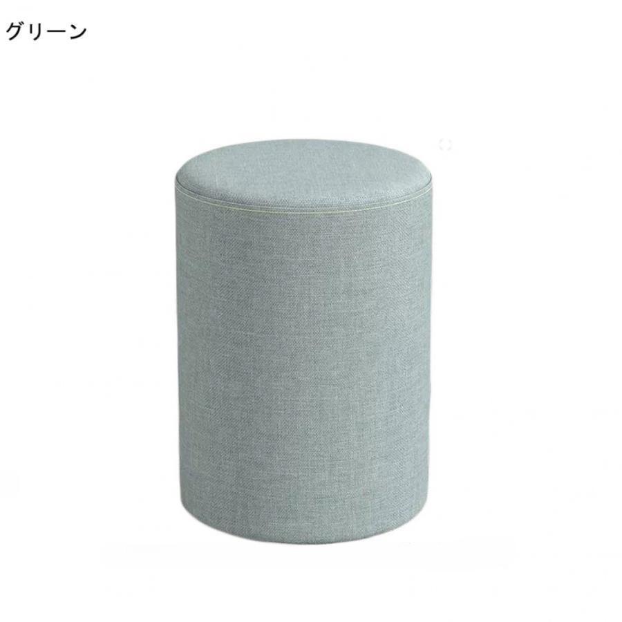 スツール チェア チェアー 椅子 イス いす おしゃれ 丸 円形 ラウンド シンプル 綿麻 北欧 背もたれなし 無地 肘なし ドレッサー シンプル 高さ40cm/35cm 玄関 | ブランド登録なし | 12