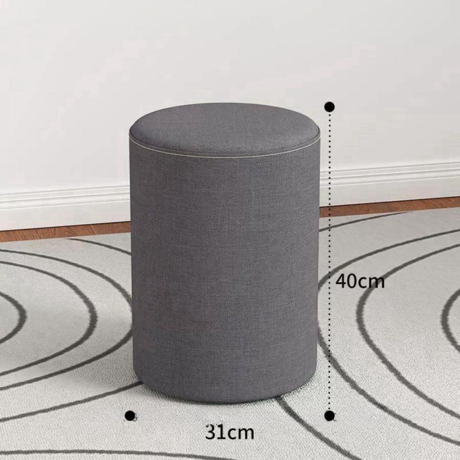 スツール チェア チェアー 椅子 イス いす おしゃれ 丸 円形 ラウンド シンプル 綿麻 北欧 背もたれなし 無地 肘なし ドレッサー シンプル 高さ40cm/35cm 玄関 | ブランド登録なし | 20