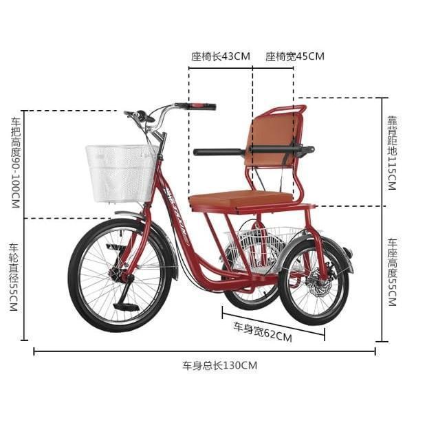 高齢者用三輪自転車 大人用 2024年新型 高齢者用 三輪自転車 先進転倒