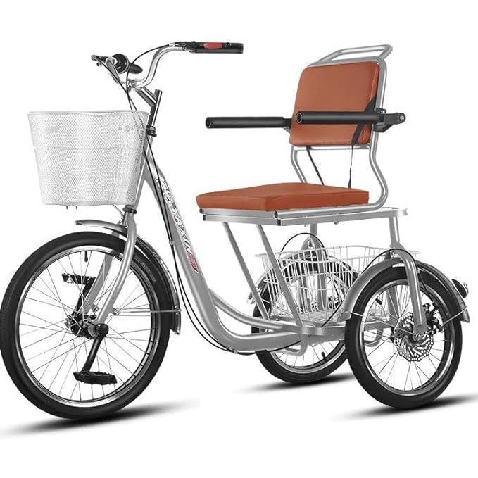 高齢者用三輪自転車 大人用 2024年新型 高齢者用 三輪自転車 先進転倒