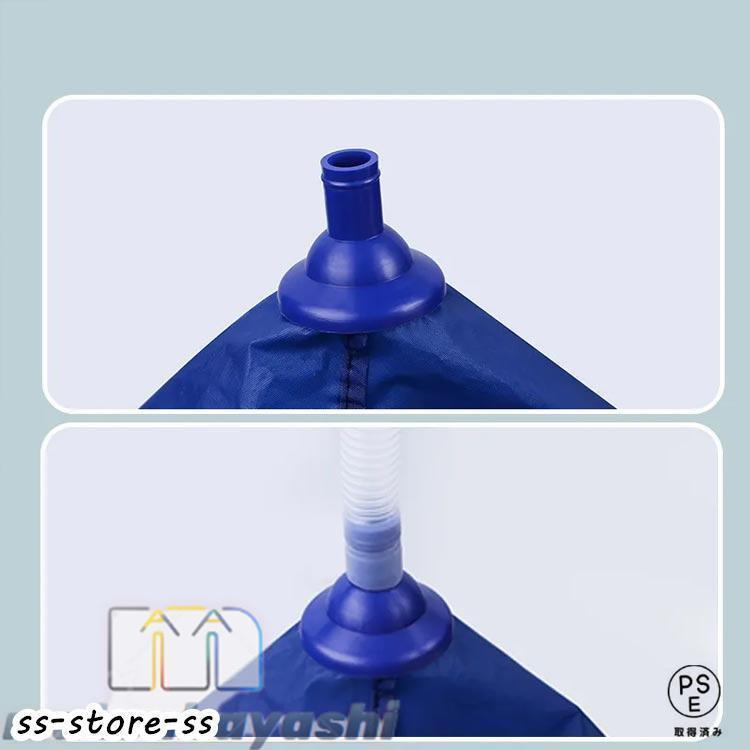 エアコン洗浄カバー クリーニング 家庭用 排水ホース 3点セット 繰り返し使用可能 エアコン掃除カバー ブラシ 壁掛け 簡単 布巾付き 防水カバー ウ | ブランド登録なし | 04