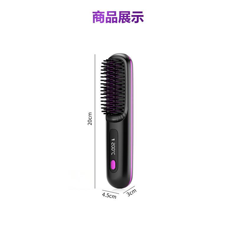 ヘアアイロン ストレートアイロン ヘアアイロンブラシ コードレス ヒートブラシ マイナスイオン カール 男女兼用 急速加熱 温度表示 やけど防止 ピンク パープル |  | 13