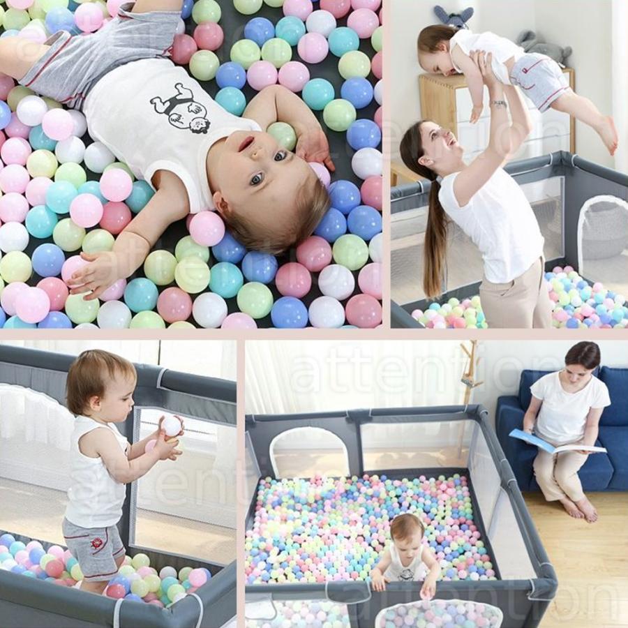 ベビーサークル 大型 約180×150cm メッシュ 大きい ハイタイプ 扉付き プレイヤード ベビーゲート ベビー フェンス サークル 滑り止め 大きめ | ブランド登録なし | 13