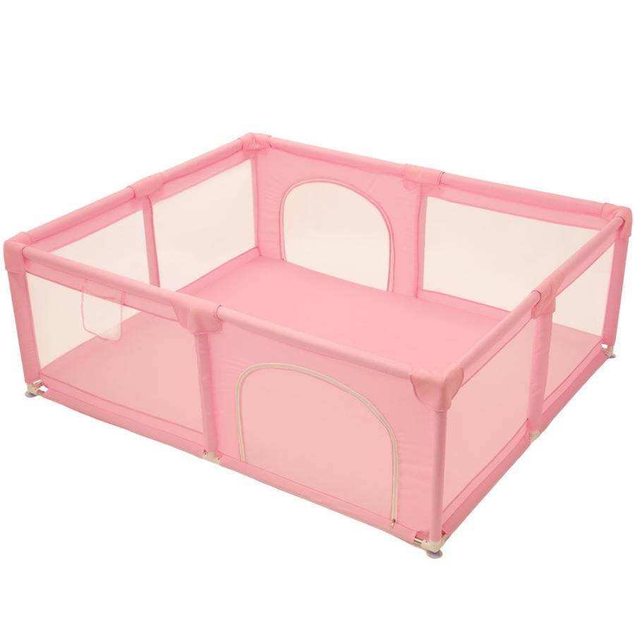 ベビーサークル 大型 約180×150cm メッシュ 大きい ハイタイプ 扉付き プレイヤード ベビーゲート ベビー フェンス サークル 滑り止め 大きめ | ブランド登録なし | 02