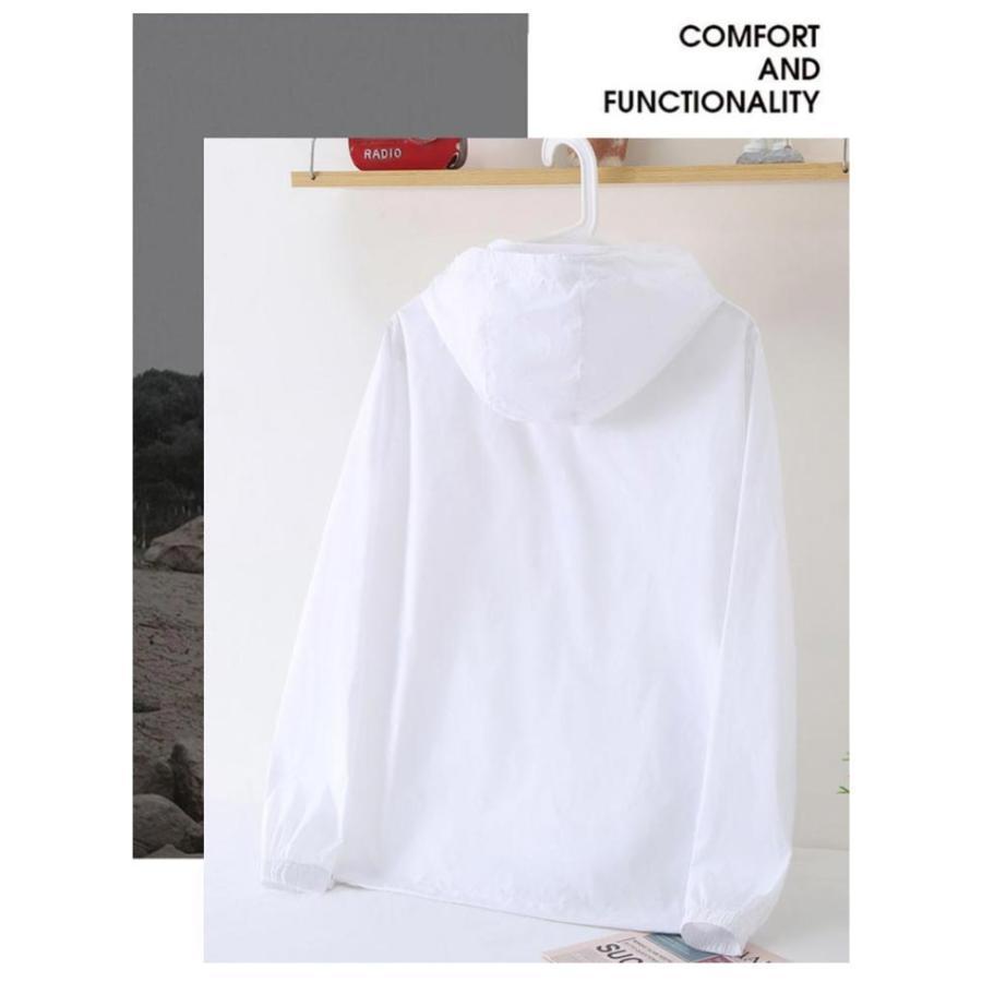 夏 吸汗速乾 メンズ upf50 uvカット 涼しい 超軽量 UVカット 冷感 接触冷感 サマージャケット 海 UVパーカー 冷感 ラッシュガード | ブランド登録なし | 15