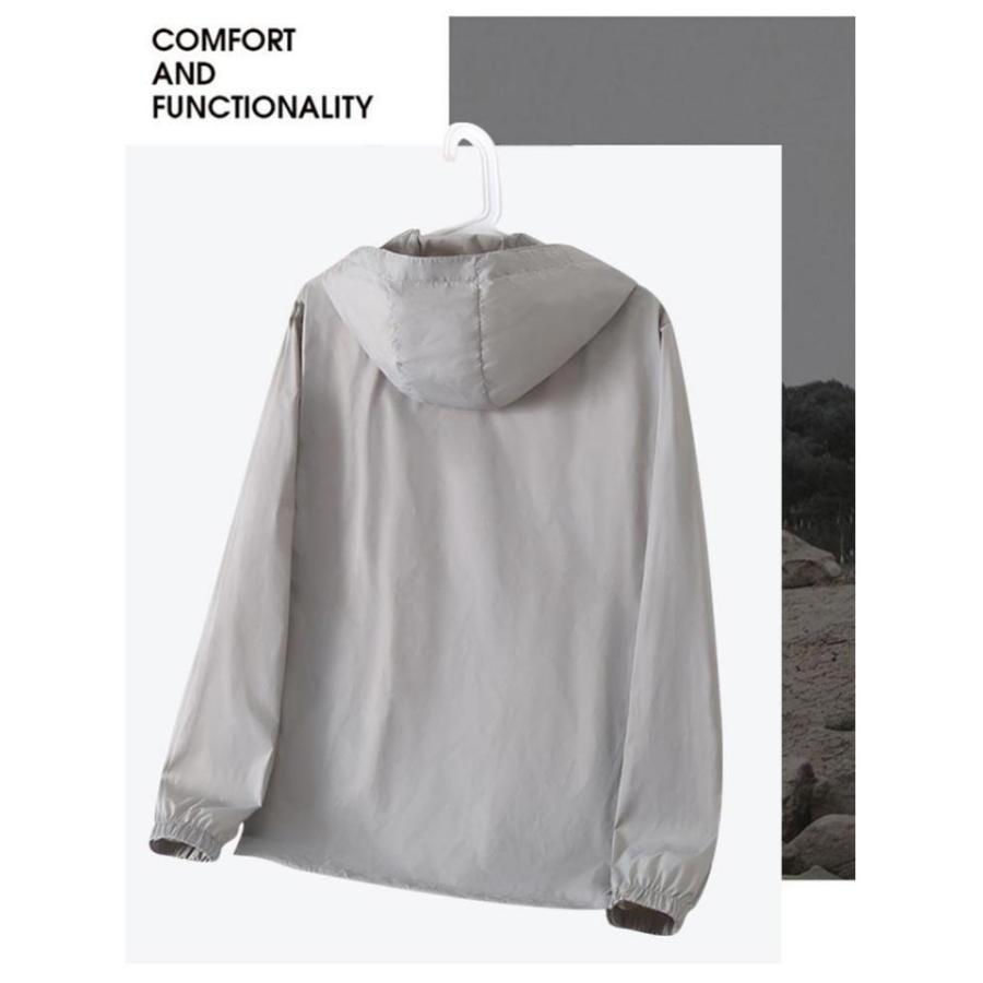 夏 吸汗速乾 メンズ upf50 uvカット 涼しい 超軽量 UVカット 冷感 接触冷感 サマージャケット 海 UVパーカー 冷感 ラッシュガード | ブランド登録なし | 17