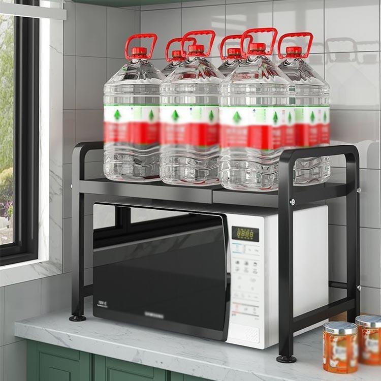 キッチン収納 ラック レンジ上 レンジ棚 レンジ上ラック 伸縮 1段 レンジ台 キッチンラック カウンター上 大型レンジ対応 電子レンジ台 長さ38- | ブランド登録なし | 01