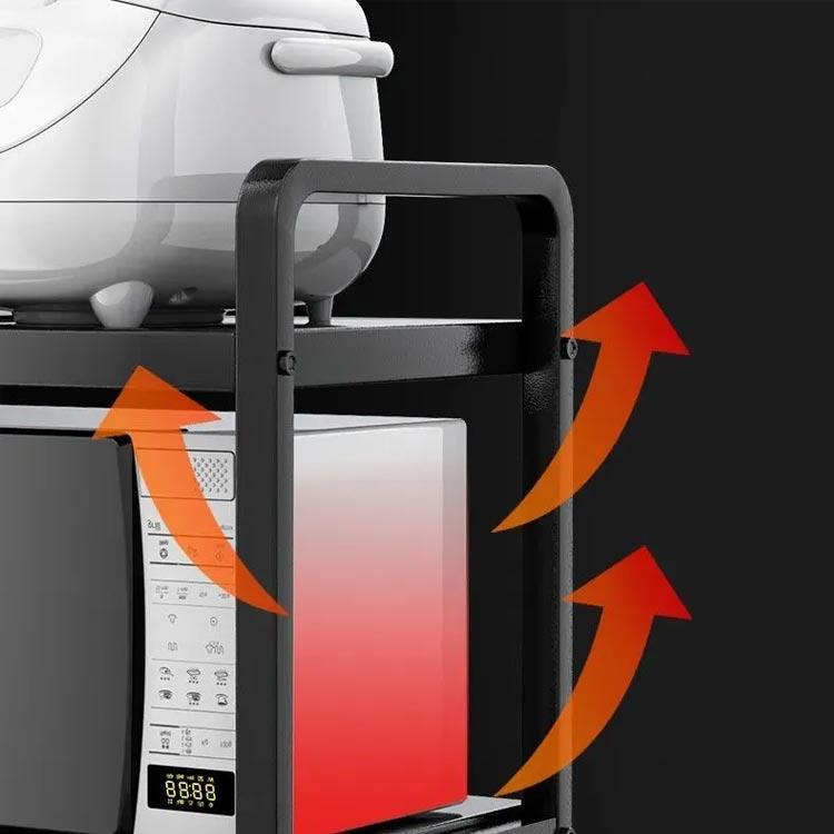 キッチン収納 ラック レンジ上 レンジ棚 レンジ上ラック 伸縮 1段 レンジ台 キッチンラック カウンター上 大型レンジ対応 電子レンジ台 長さ38- | ブランド登録なし | 03