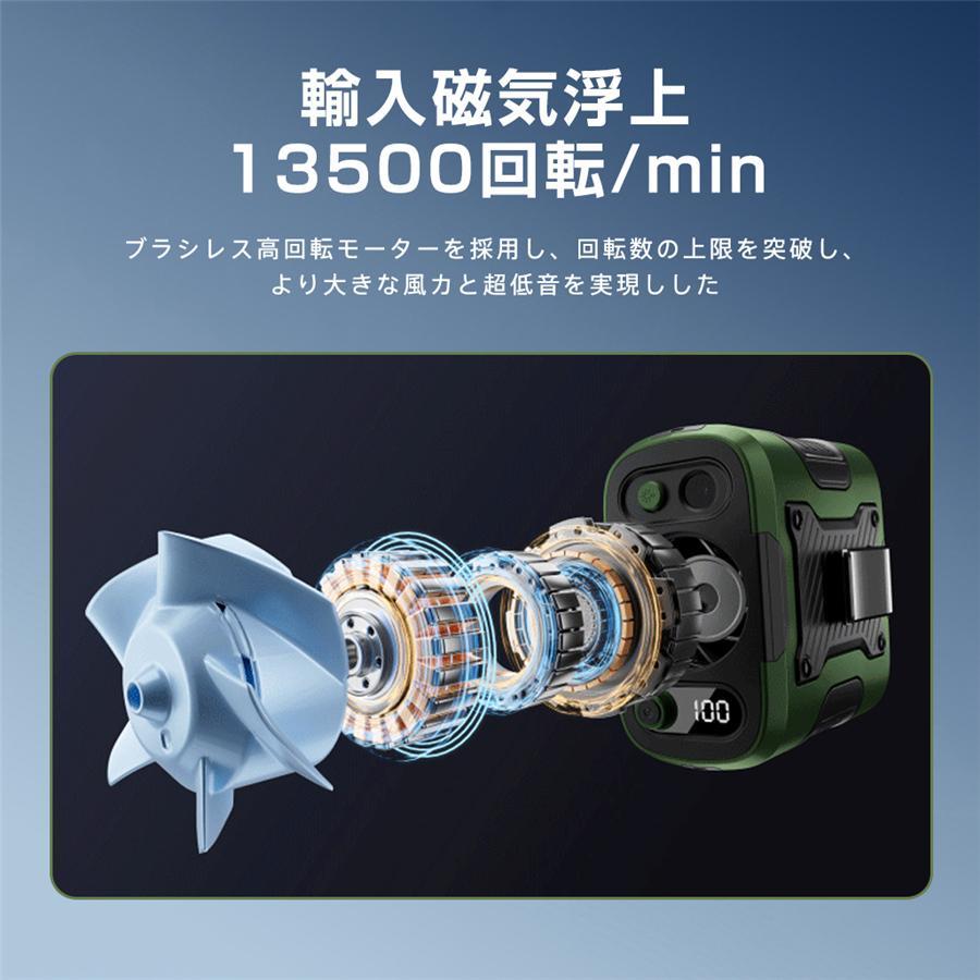 扇風機 腰掛け扇風機 小型 携帯扇風機 首かけ 100段階風量 ジェットファン 充電式 静音 強風 ワークマン 熱中症対策 屋外 アウトドア 瞬間冷却 |  | 07
