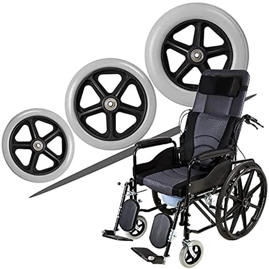 2個 車椅子用ホイール 車いす フロントキャスター ホイール 交換部品 6/7/8インチ 車椅子用ソリッドタイヤフロントホイール 車椅子 アクセサリー | ブランド登録なし | 05