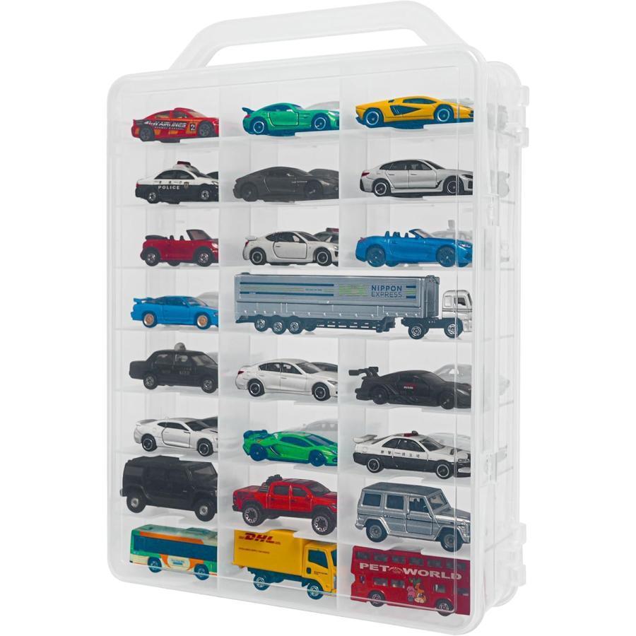 トミカ収納ケース ハンドル付きミニカーケース 両面収納トミカケース 合計46-48台収納 ミニカー、ホットウィール、トミカ収納 | ブランド登録なし