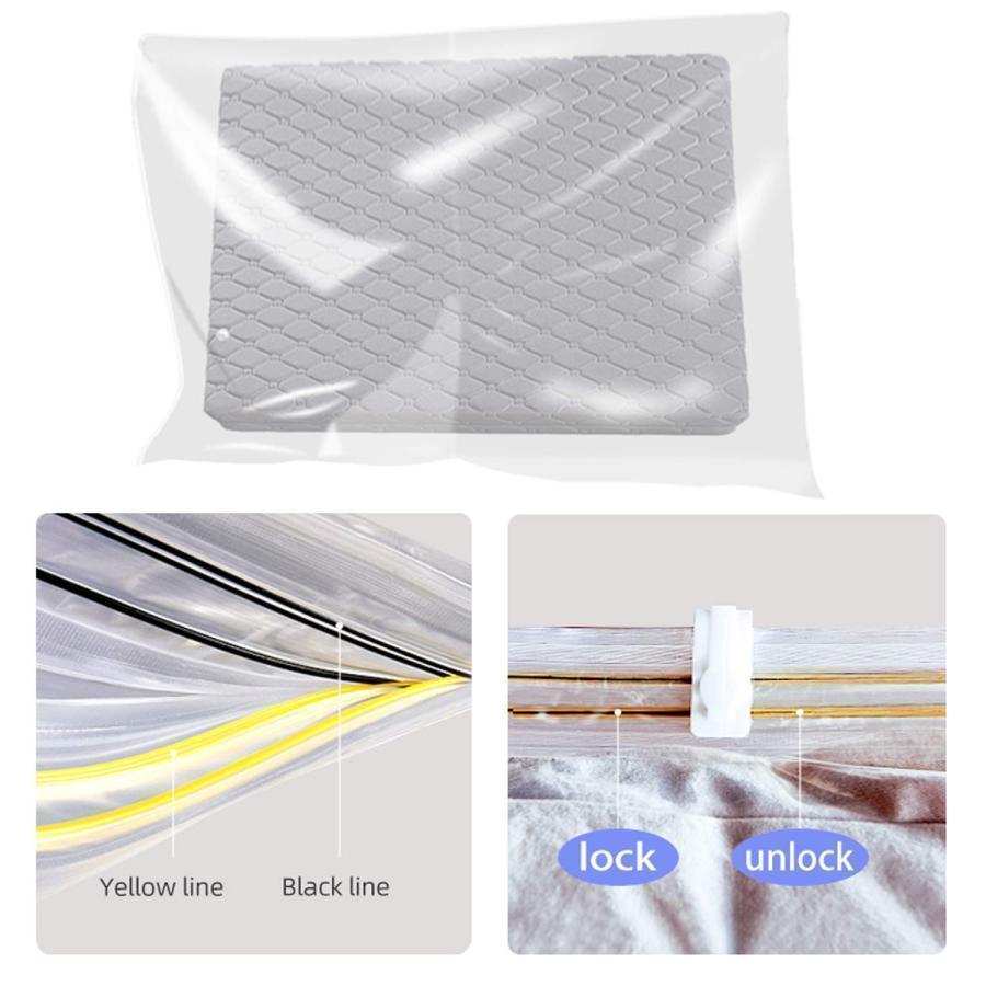 ふとん圧縮袋布団圧縮袋衣類圧縮バッグ真空パック 袋収納袋200x250cm，大型ふとん/ラテックスマットレス/メモリーフォームマットレス用収納バッグ、80％圧縮可能 | ブランド登録なし | 03