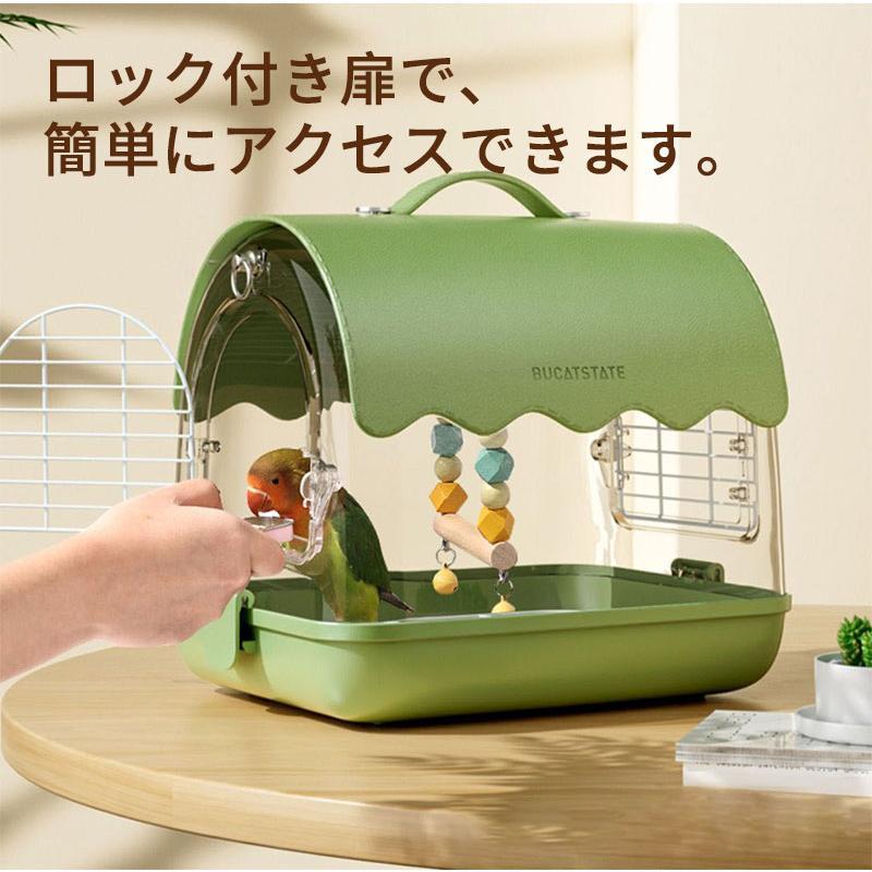 鳥キャリー 鳥 キャリーケージ インコ 移動用 キャリーバッグ 鳥かご お散歩ケージ お出かけ バードキャリア 鳥の巣 外出 小動物用 持ち運び 旅行 通院 移動_11