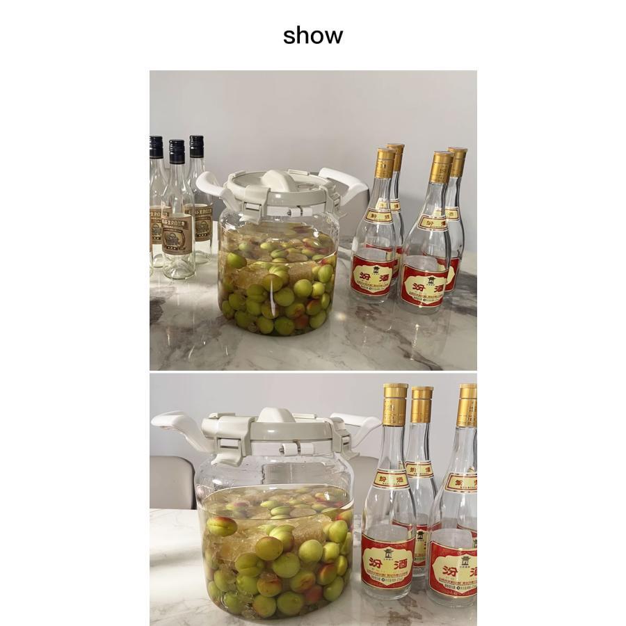 梅酒びん 果実酒びん 大容量 梅酒 瓶 ガラスびん スタンド付き 蛇口付き 冷水筒 ドリンクサーバー ガラス貯蔵タンク 大容量 ガラスポット 梅酒 ジュース | ブランド登録なし | 15