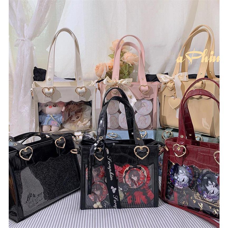 痛バッグ 2Way ぬいぐるみ ビニールシンプル ハンドバッグ トートバッグ 痛バック 見せバッグ 透明 おたく オタクバッグ 痛いバッグ 痛バ カバン | ブランド登録なし | 08