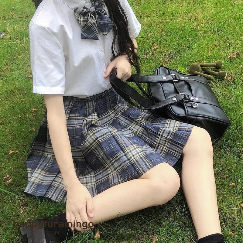 レディース 制服 コスプレ セットアップ スカート 半袖 JK 女子高校 学生服 スクールシャツ プリーツスカート リボン 3点セット セーラー服 コスチューム 中学生 | ブランド登録なし | 11