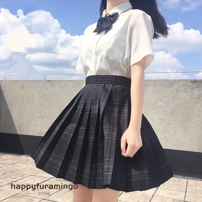 レディース 制服 コスプレ セットアップ スカート 半袖 JK 女子高校 学生服 スクールシャツ プリーツスカート リボン 3点セット セーラー服 コスチューム 中学生 | ブランド登録なし | 18