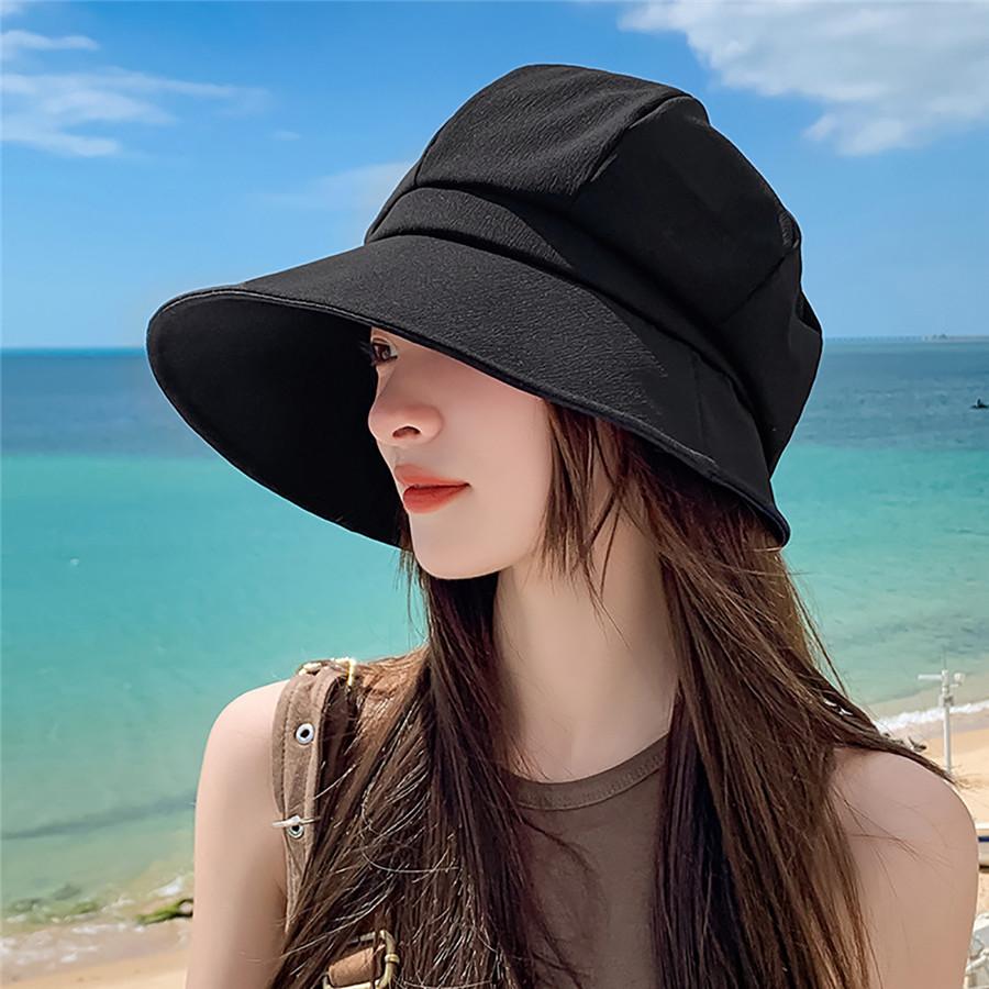 帽子 レディース キャスケット 遮光 UVカット 日よけ 折り畳み 春夏 ゴルフ つば付き 外出用 自転車 つば広 おしゃれ 日差し 紫外線 | ブランド登録なし | 01