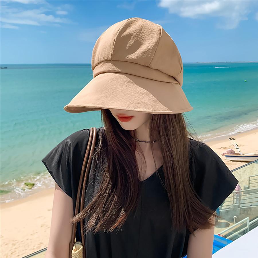 帽子 レディース キャスケット 遮光 UVカット 日よけ 折り畳み 春夏 ゴルフ つば付き 外出用 自転車 つば広 おしゃれ 日差し 紫外線 | ブランド登録なし | 09