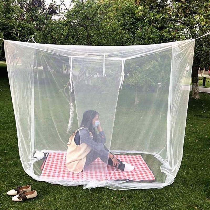 蚊帳 吊り下げタイプ ホワイトカヤ テント 蚊帳テント モスキートネット 虫よけ コンパクト 安眠 子供 赤ちゃん 虫よけ タープ メッシュ かや 庭蚊帳 アウトドア | ブランド登録なし | 06