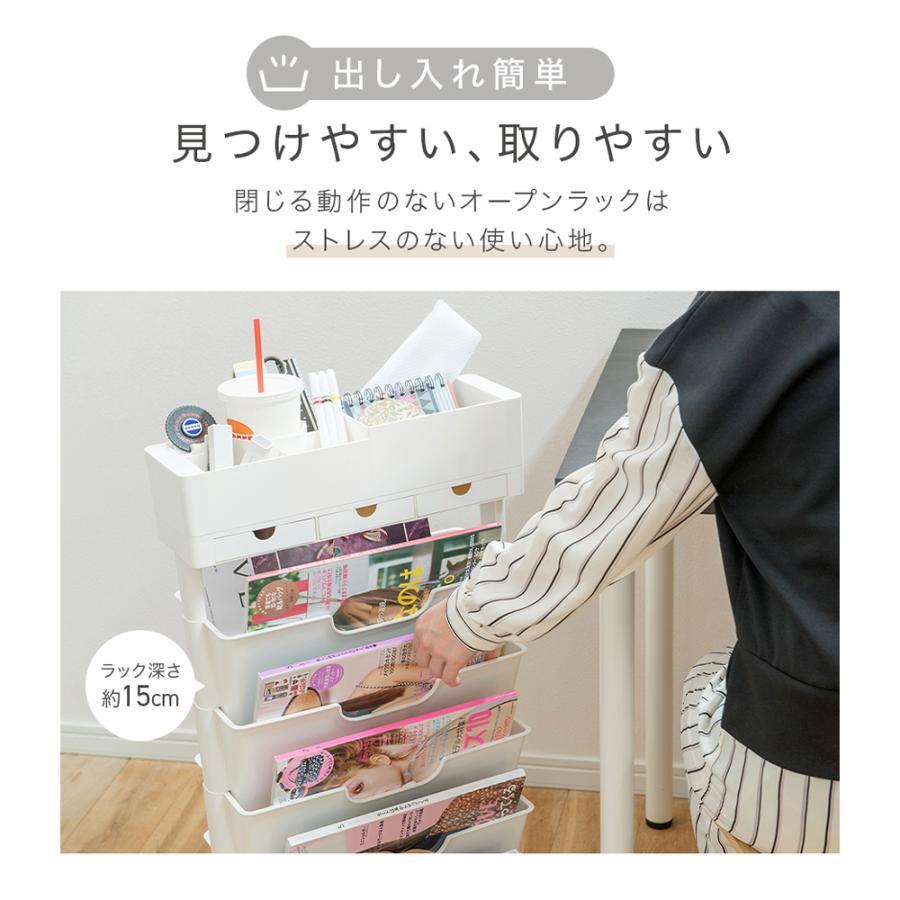 【RANK1位】マガジンラック ファイルワゴン スリム 薄型 キャスター付き 大容量 おしゃれ 教科書 収納 中学 収納ワゴン 棚 オフィス コンパクト 絵本 6段 3段 |  | 08
