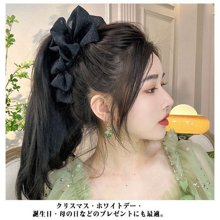 ヘアクリップ リボン 大きめ バンスクリップ フリル 無地 ヘアアクセサリー 大人 ヘアアクセ ボリューム 大きい リボン 華やか 上品 髪留め 髪飾 | ブランド登録なし | 09