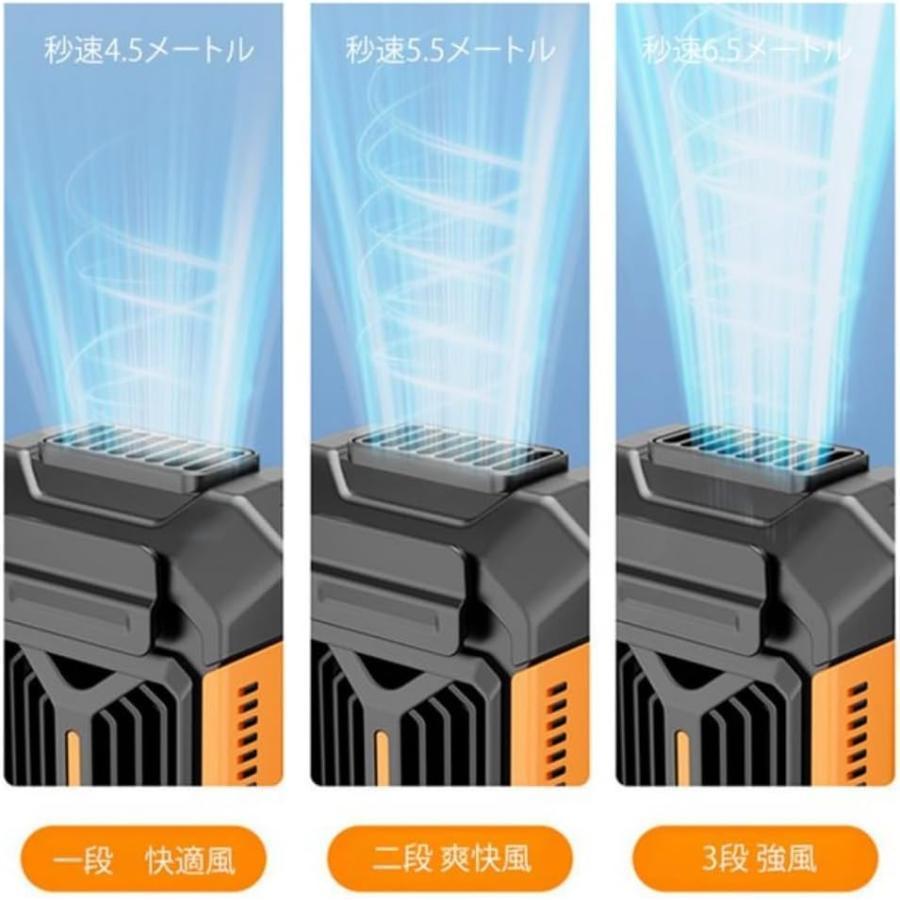 ４WAY腰掛けファン 冷風機 4WAY扇風機 5000mAh 携帯扇風機 ベルトファン 【ライト+モバイルバッテリー機能】3段階風量調節 静音 瞬間冷却 熱中症対策 |  | 03